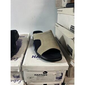 Vintage Hartjes Women's Sandals Black and Sand Nubuck 40422‎